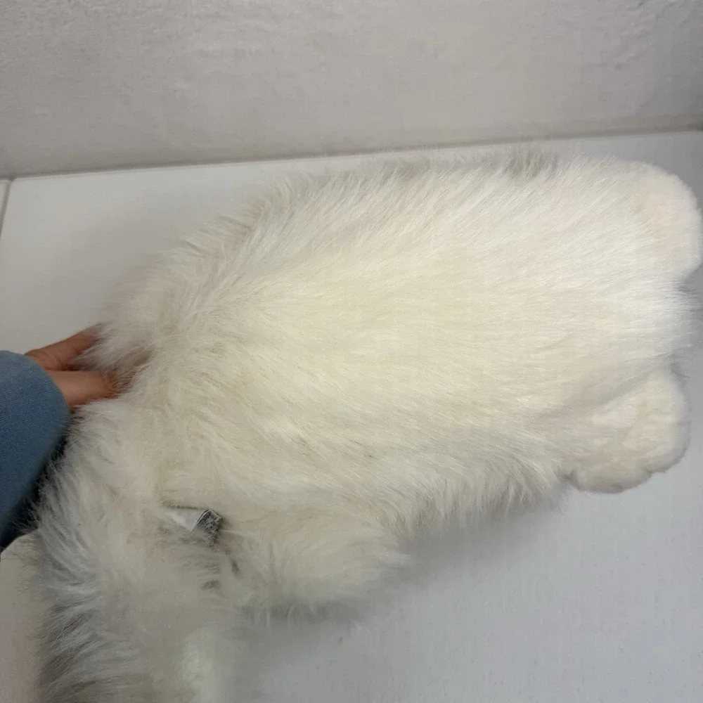 Vtg‎ Persian Green Eye Kitty Cat White Plush Fluffy Stuffed Russ Berrie Nikki